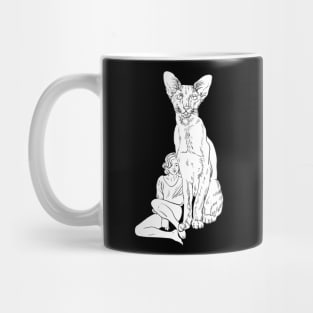 Girl and Cat 2 Mug